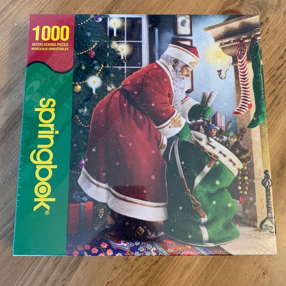 Springbok 1000 Piece SANTA'S DELIVERY Jigsaw Puzzle Christmas SEALED - Picture 2 of 9